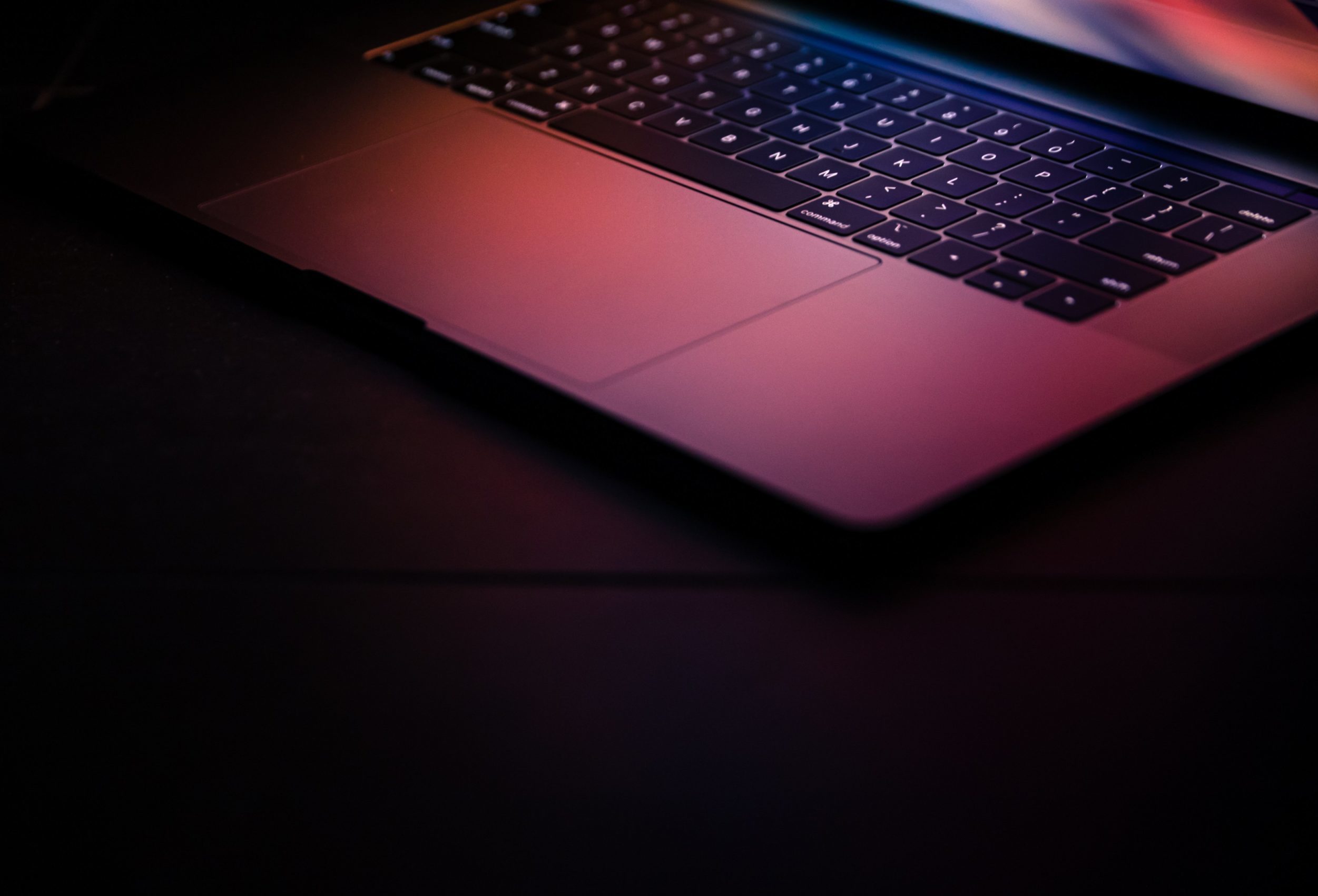 red-light-shines-over-laptop